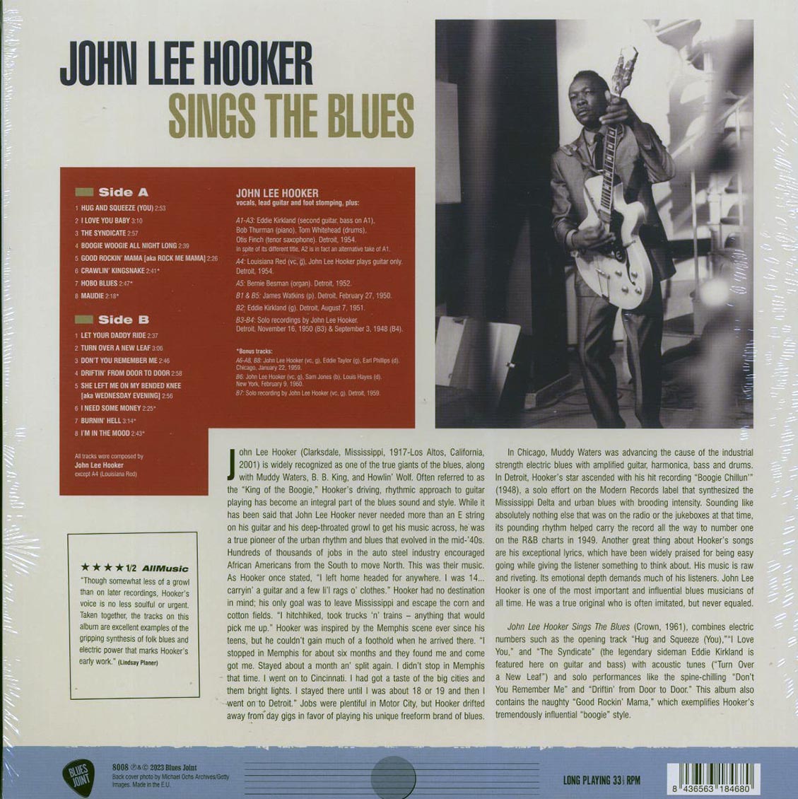John Lee Hooker - John Lee Hooker Sings The Blues (+6 bonus tracks) (ltd. ed.) (180g)