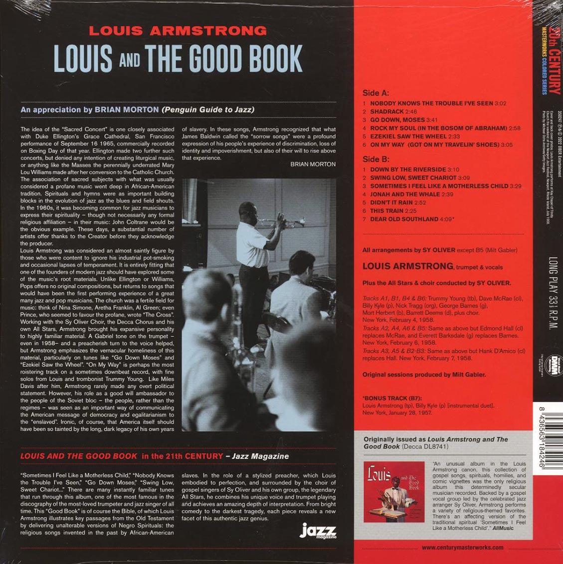 Louis Armstrong & His All-Stars, The Sy Oliver Choir - Louis And The Good Book (+bonus track) (ltd. ed.) (180g) (red vinyl)