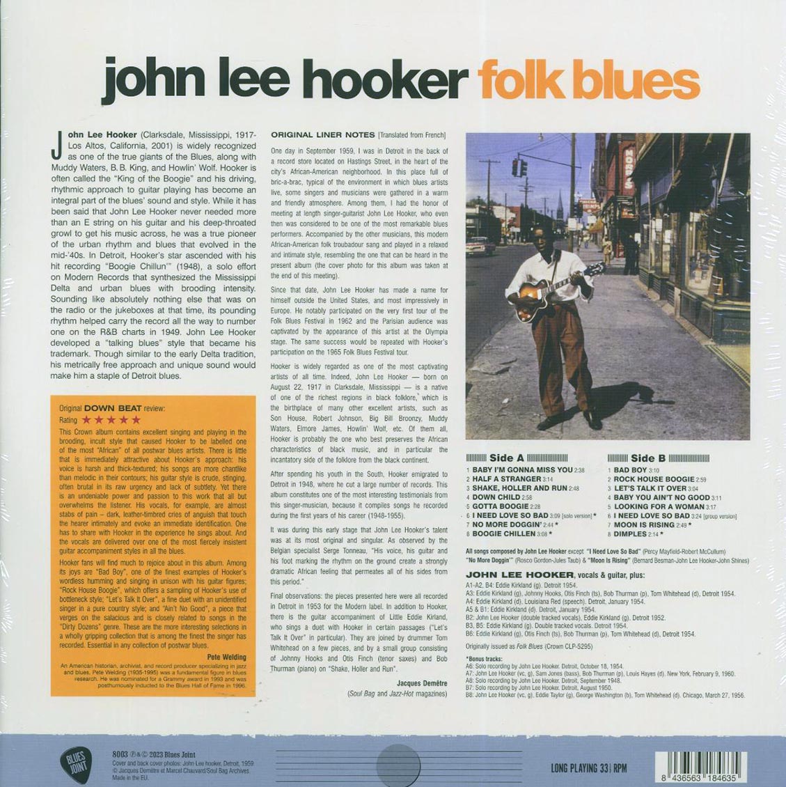 John Lee Hooker - Folk Blues (+5 bonus tracks) (ltd. ed.) (180g)