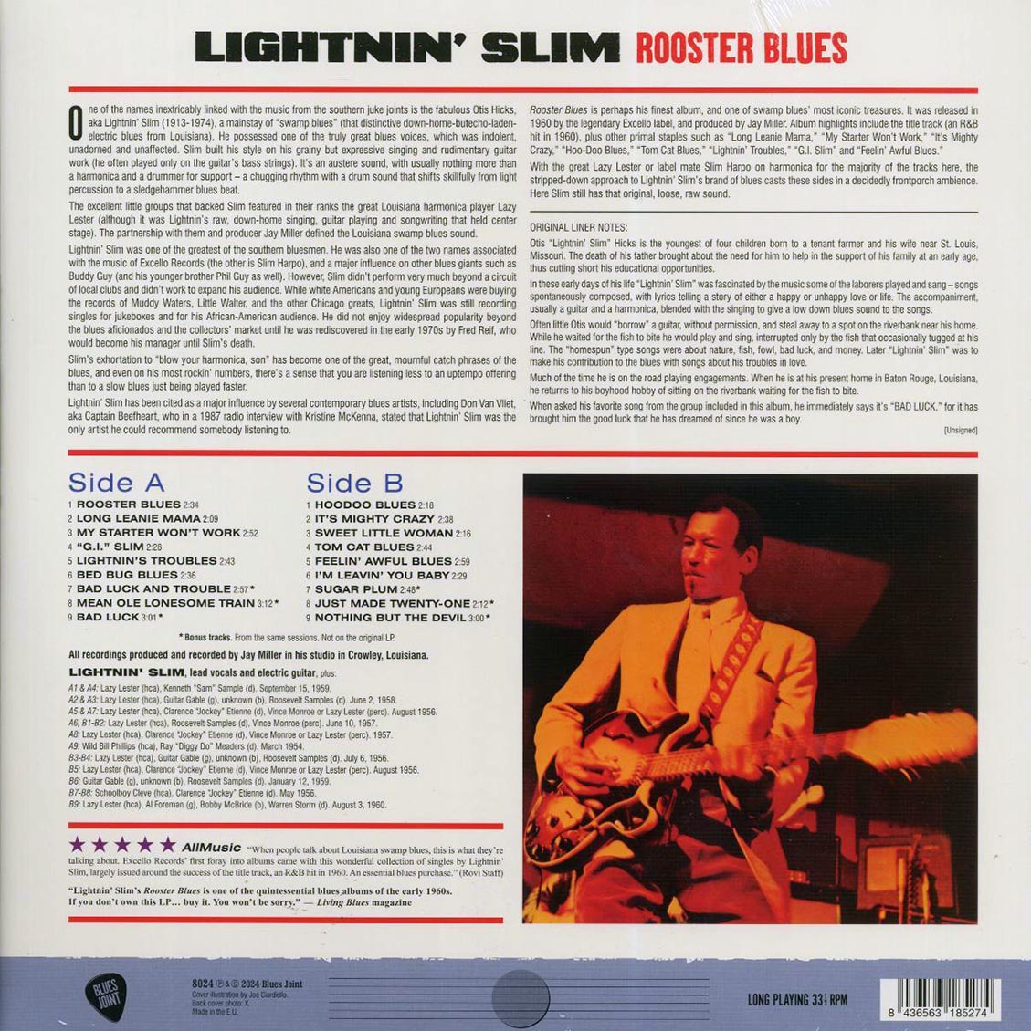 Lightnin' Slim - Rooster Blues (+6 bonus tracks) (ltd. ed.) (180g)