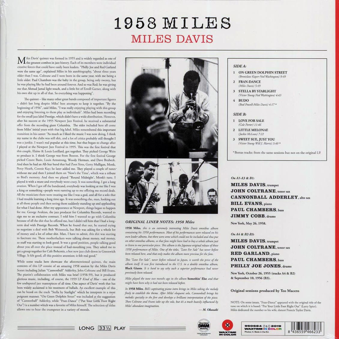 Miles Davis - 1958 Miles (+2 bonus tracks) (ltd. ed.) (180g) (red vinyl)
