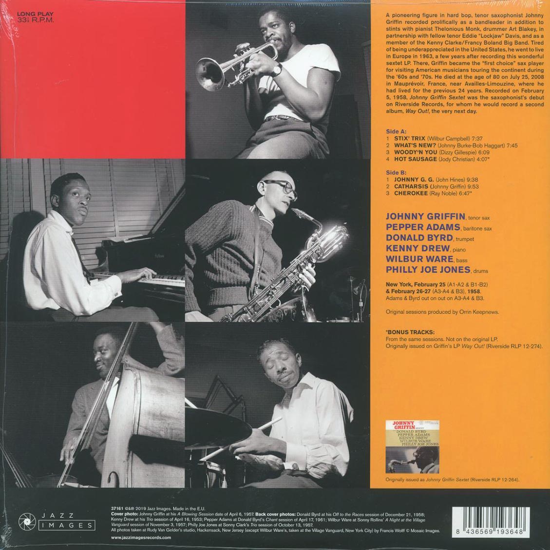 Johnny Griffin Sextet - Johnny Griffin Sextet (+2 bonus tracks) (ltd. ed.) (180g)
