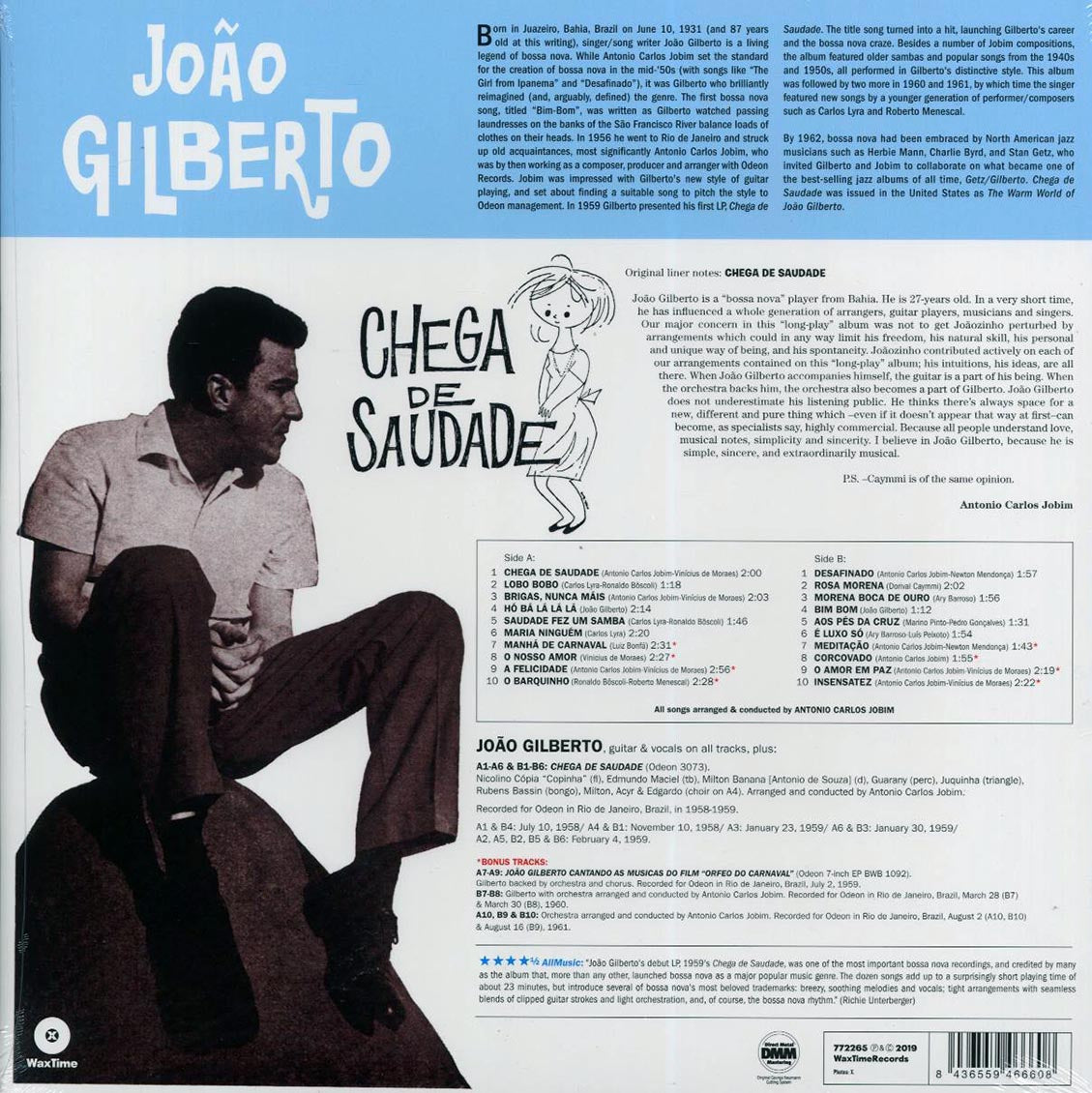 Joao Gilberto - Chega De Saudade (+8 bonus tracks) (ltd. ed.) (180g)