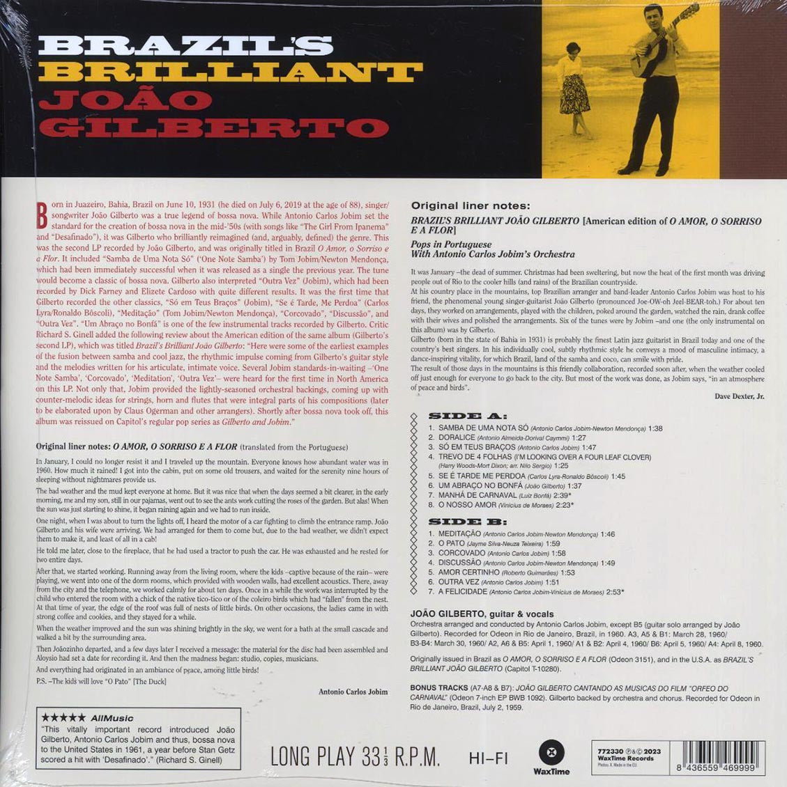 Joao Gilberto - Brazil's Brilliant (+3 bonus tracks) (ltd. ed.) (180g)