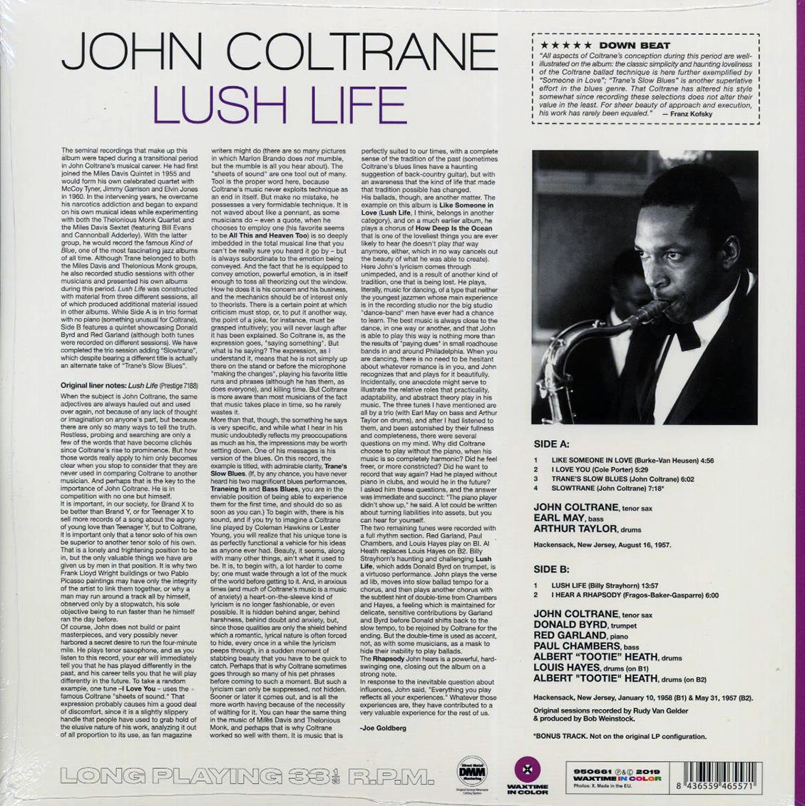 John Coltrane - Lush Life (+bonus track) (ltd. ed.) (180g) (purple vinyl)