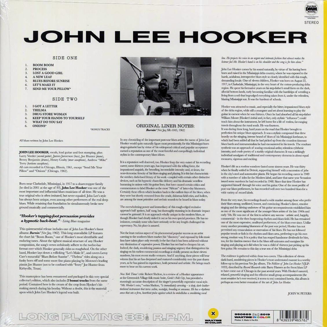 John Lee Hooker - Burnin' (+2 bonus tracks) (ltd. ed.) (180g) (yellow vinyl)