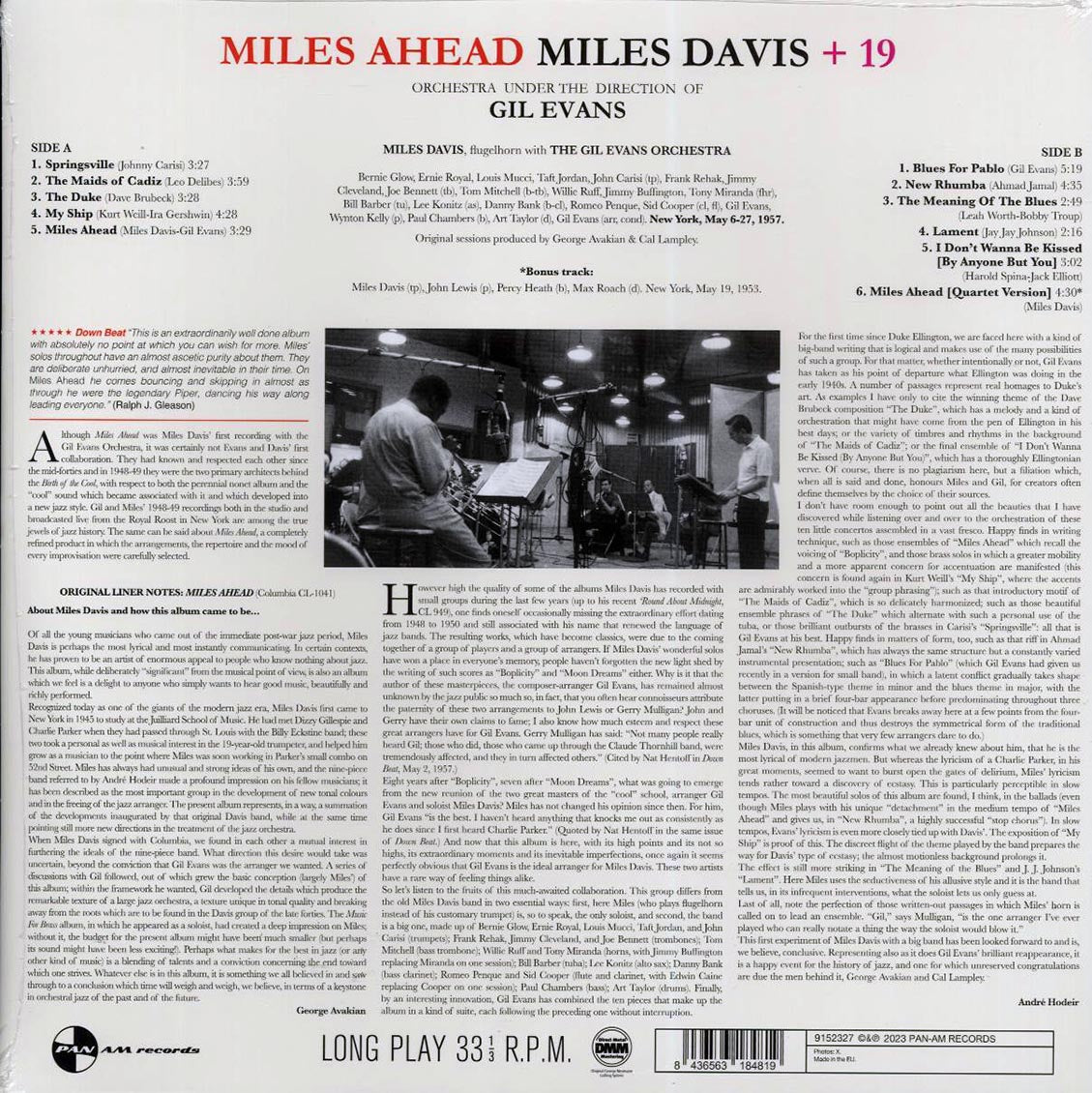 Miles Davis + 19 - Miles Ahead (+bonus track) (ltd. ed.) (180g) (remastered)