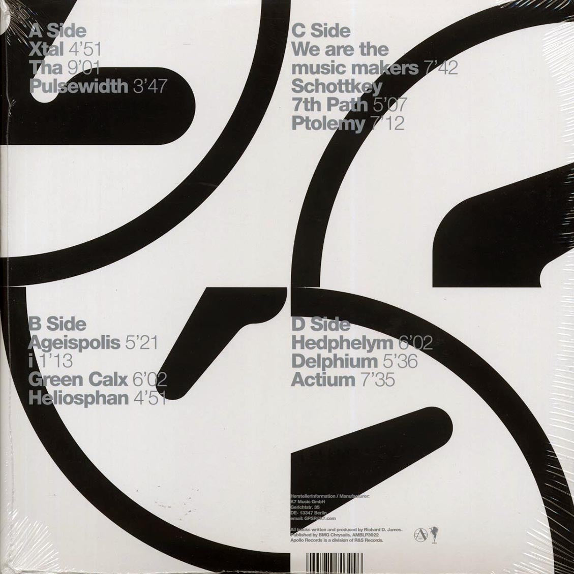 Aphex Twin - Selected Ambient Works 85-92 (2xLP) (remastered)