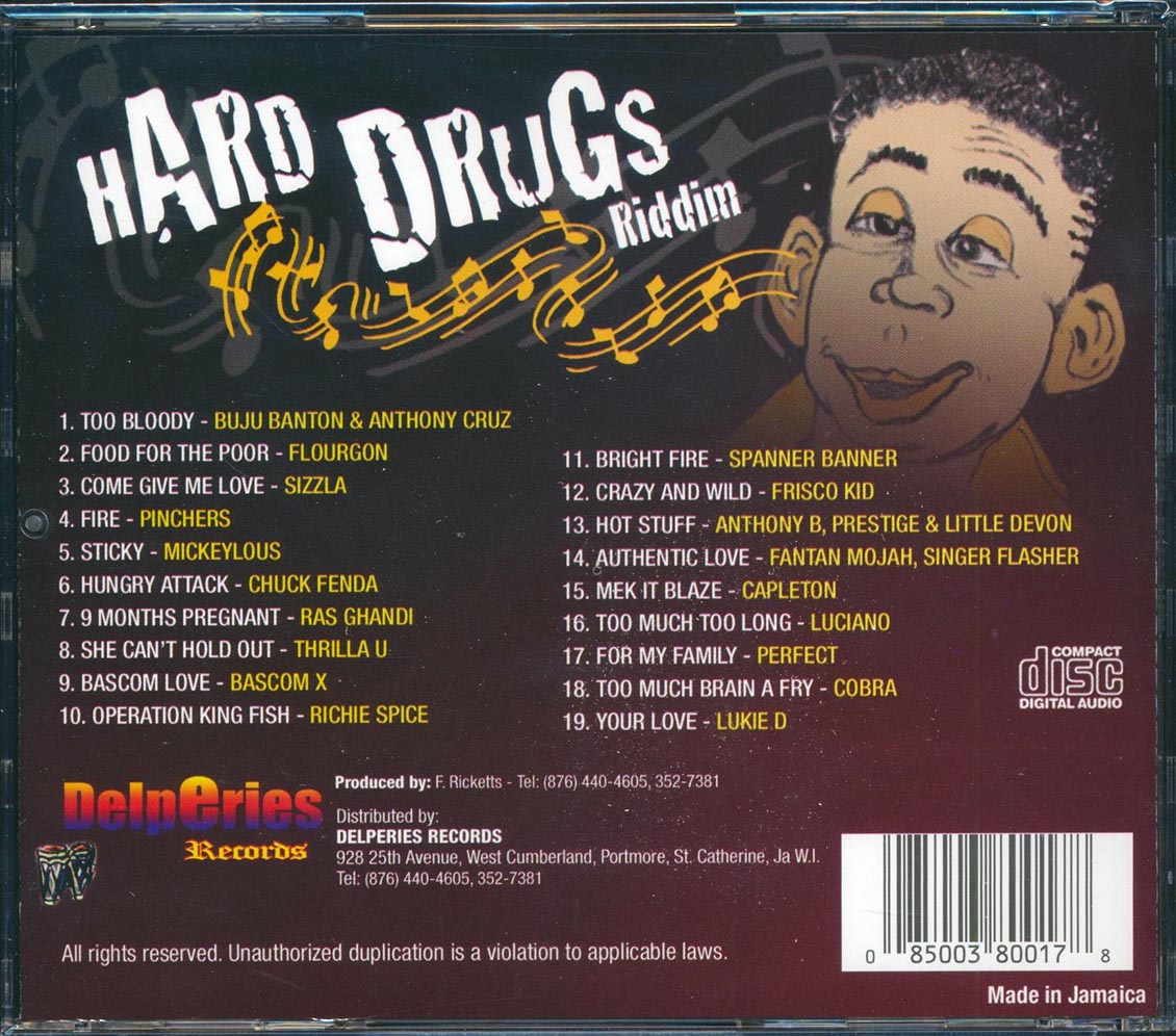 Buju Banton, Anthony B, Chuck Fender, Sizzla, Etc. - Hard Drugs Riddim (rhythm: "Hard Drugs")