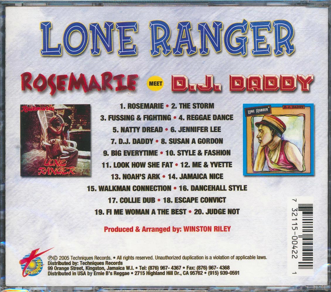 Lone Ranger - Rosemarie + DJ Daddy (2 albums on 1 CD) (20 tracks)