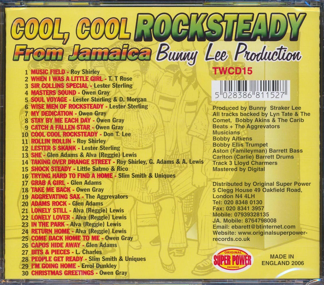 Slim Smith, Lester Sterling, Alva Lewis, Roy Shirley, Etc. - Cool Cool Rocksteady (30 tracks)