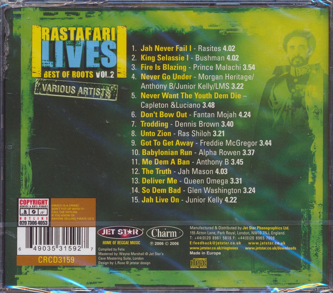 Ras Shiloh, Fantan Mojah, Bushman, Etc. - Rastafari Lives: Best Of Roots Volume 2