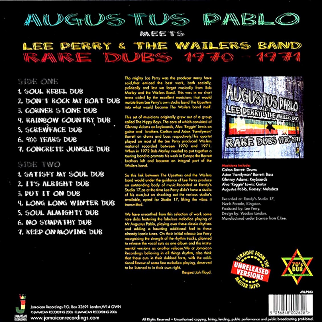 Augustus Pablo - Meets Lee Perry & The Wailers: Rare Dubs (180g)