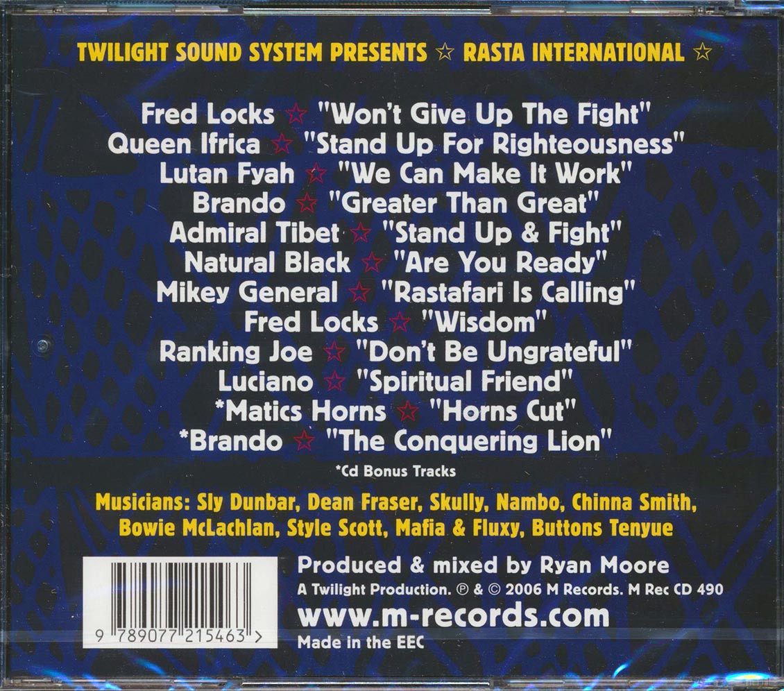 Luciano, Fred Locks, Lutan Fyah, Etc. - Rasta International