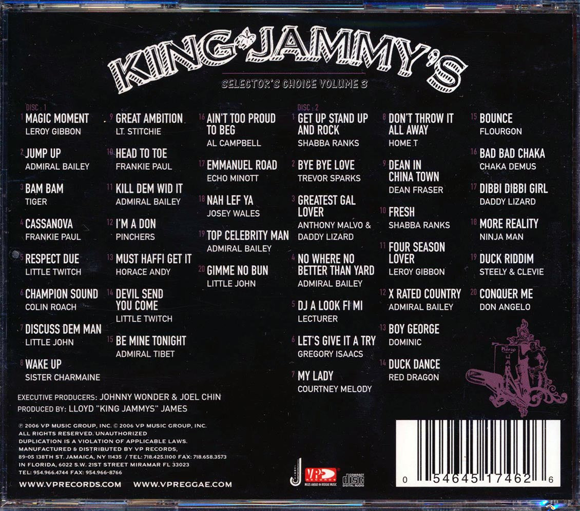 King Jammy - Selector's Choice Volume 3 (40 tracks) (2xCD)