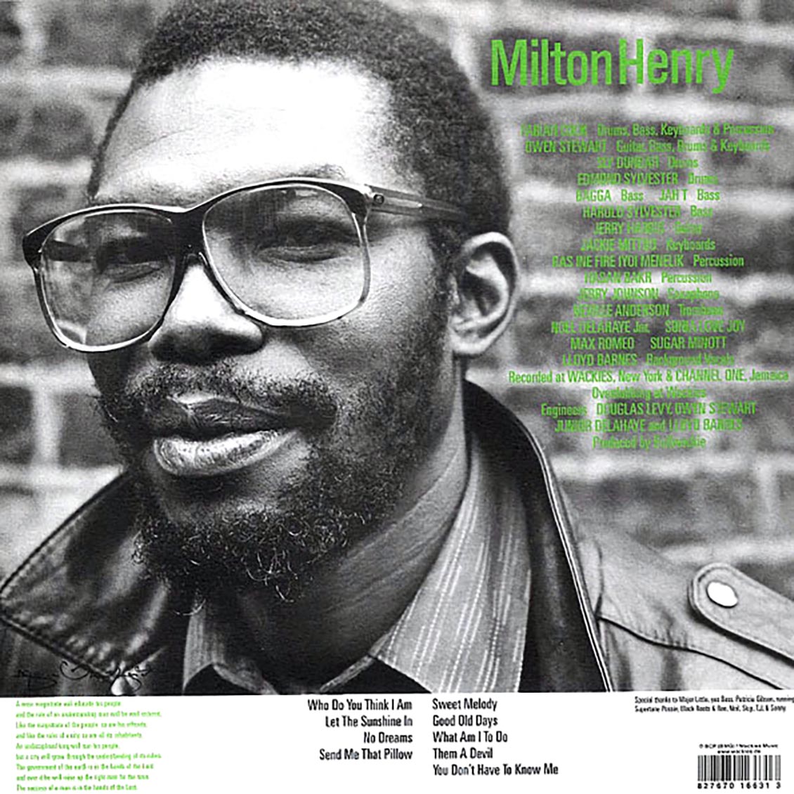 Milton Henry - Who Do You Think I Am