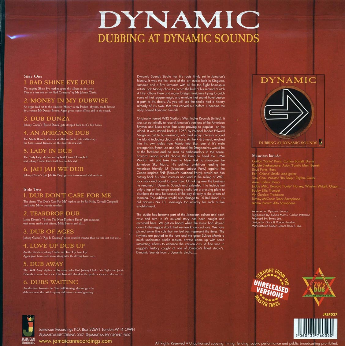 Dynamic - Dubbing At Dynamic Sounds (180g)