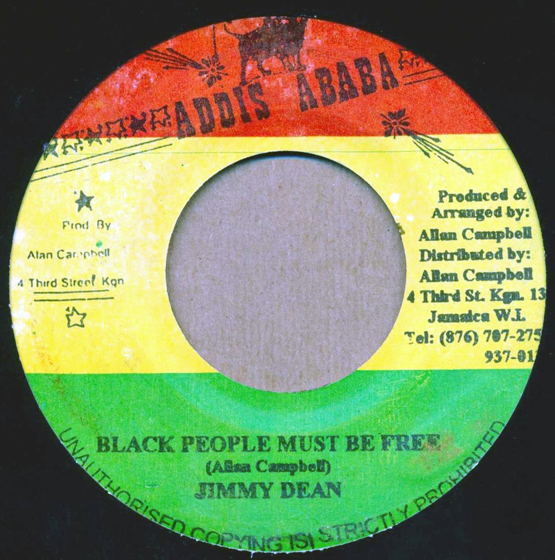 Jimmy Dean - Black People Must Be Free  /  Jah Walls All Stars - Black People Dub