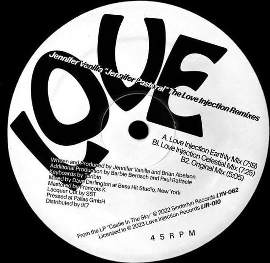 VANILLA JENNIFER - JENNIFER PASTORAL (LOVE INJECTION REMIXES)