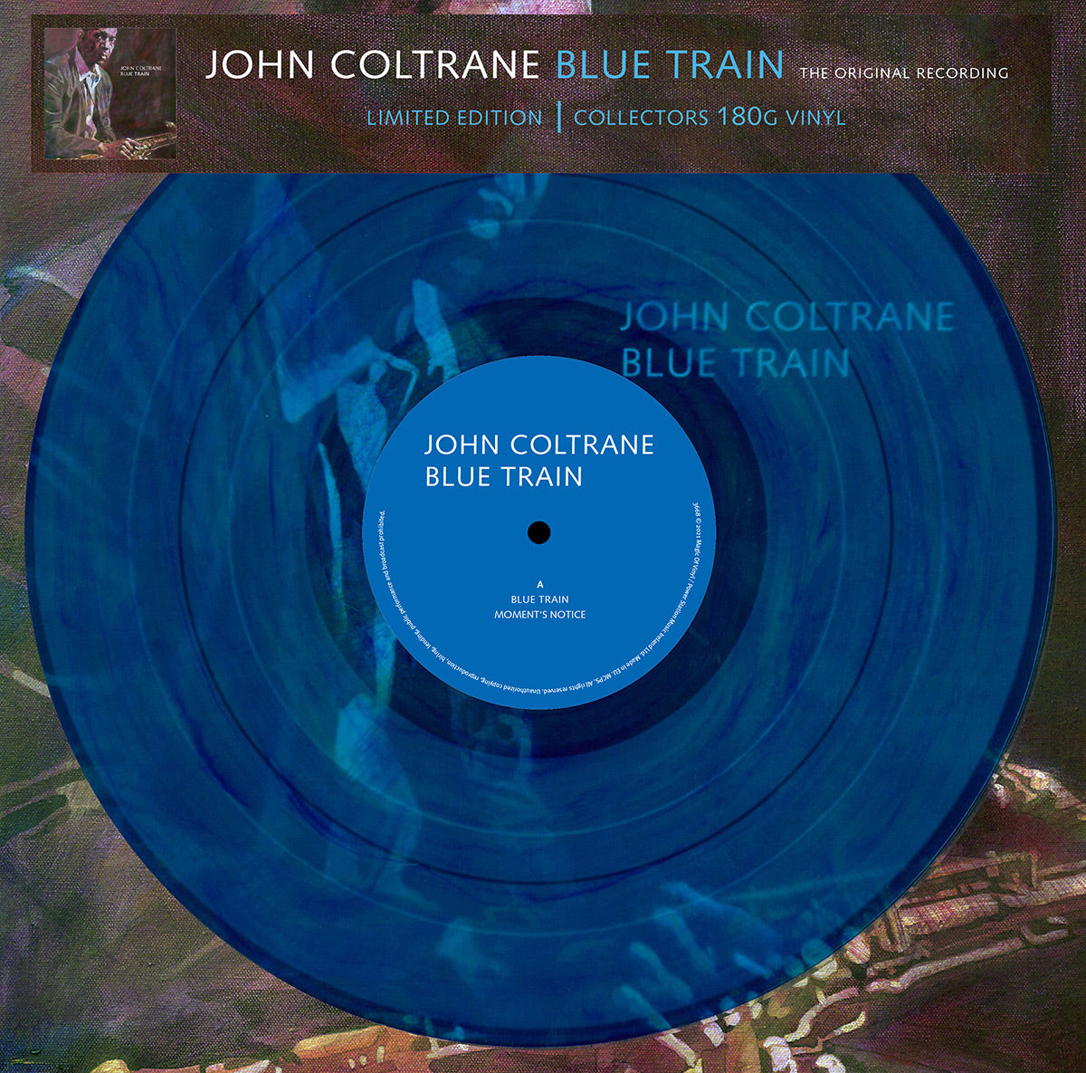John Coltrane Blue Train (Vinyl) 12" Album Coloured Vinyl