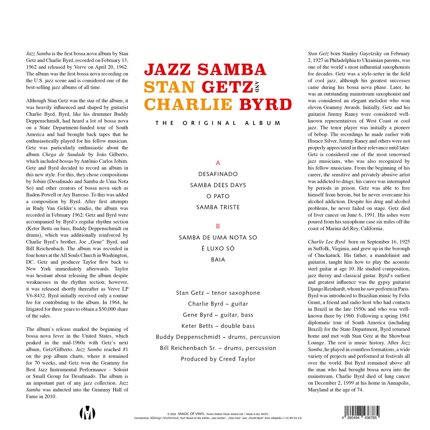 Stan Getz & Charlie Byrd - Jazz Samba Limited Edition