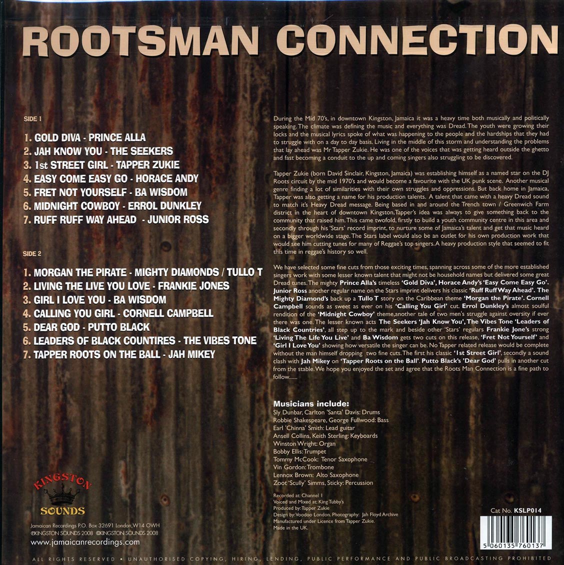 Tappa Zukie, Prince Alla, Etc. - Rootsman Connection (180g)