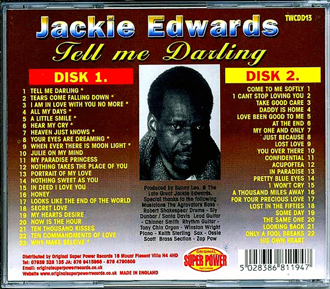 Jackie Edwards - Tell Me Darling (45 tracks) (2xCD)