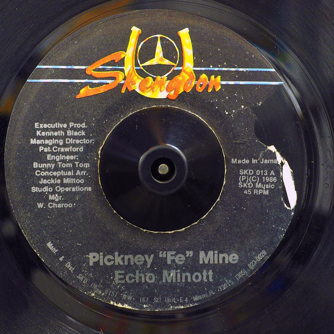 Echo Minott - Pickney Fe Mine  /  Skengdon All Stars - Mine Version (orig. press)