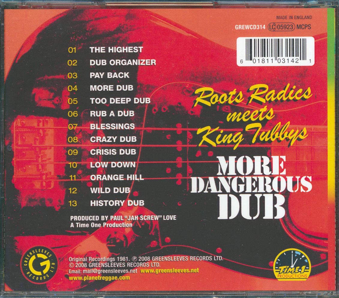 The Roots Radics, King Tubby - More Dangerous Dub: The Roots Radics Meet King Tubby