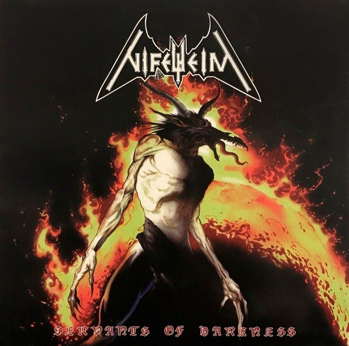 NIFELHEIM - SERVANTS OF DARKNESS (ORANGE/RED SWIRL VINYL)