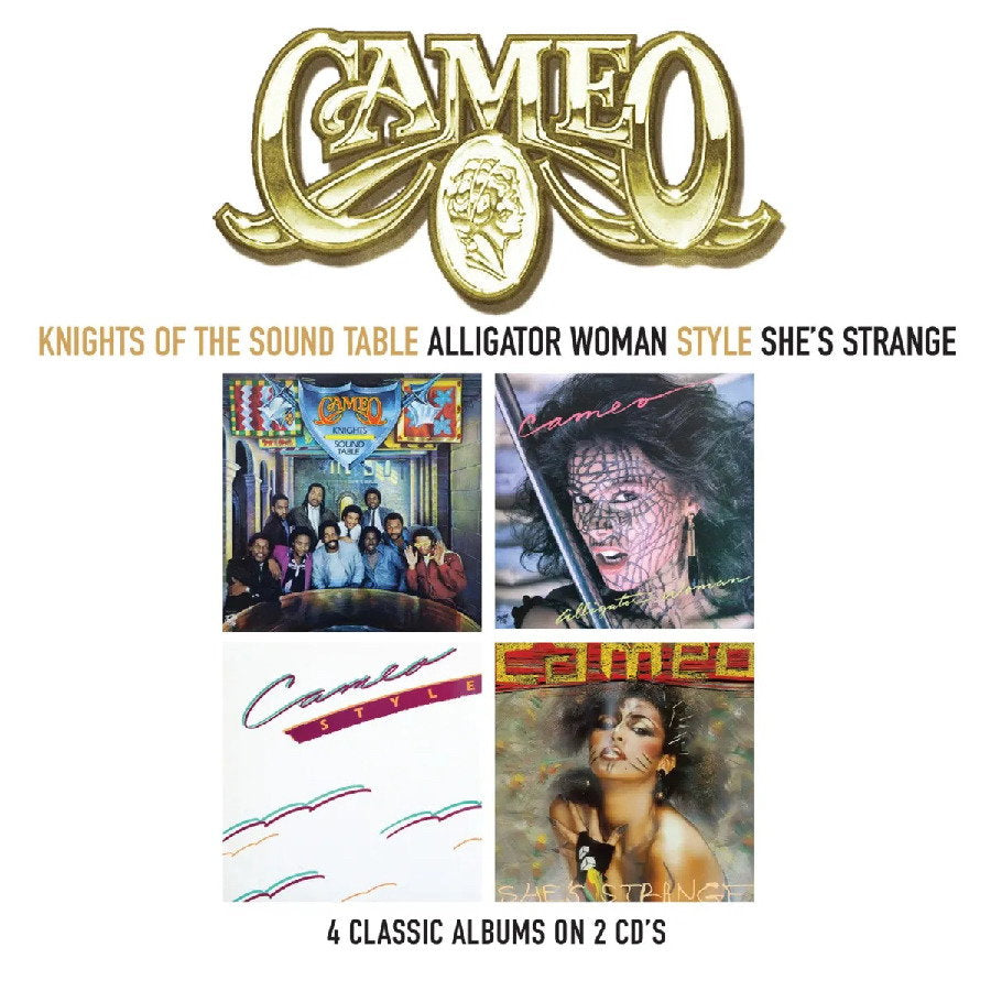 CAMEO - KIGHTS OF THE SOUNDTABLE/ALLIGATOR WOMAN/STYLE/SHES STRANGE (FOUR ALBUMS ON 2CDS)