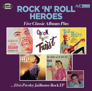 VARIOUS ARTISTS - ROCK N ROLL HEROES: FIVE CLASSIC ALBUMS PLUS …ELVIS PRESLEY JAILHOUSE ROCK EP (2CD)