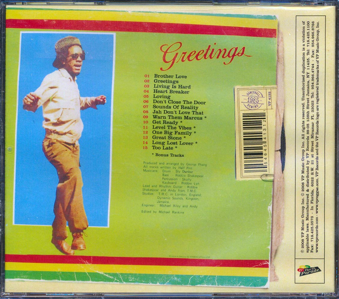 Half Pint - Greetings (With 6 Bonus Tracks)
