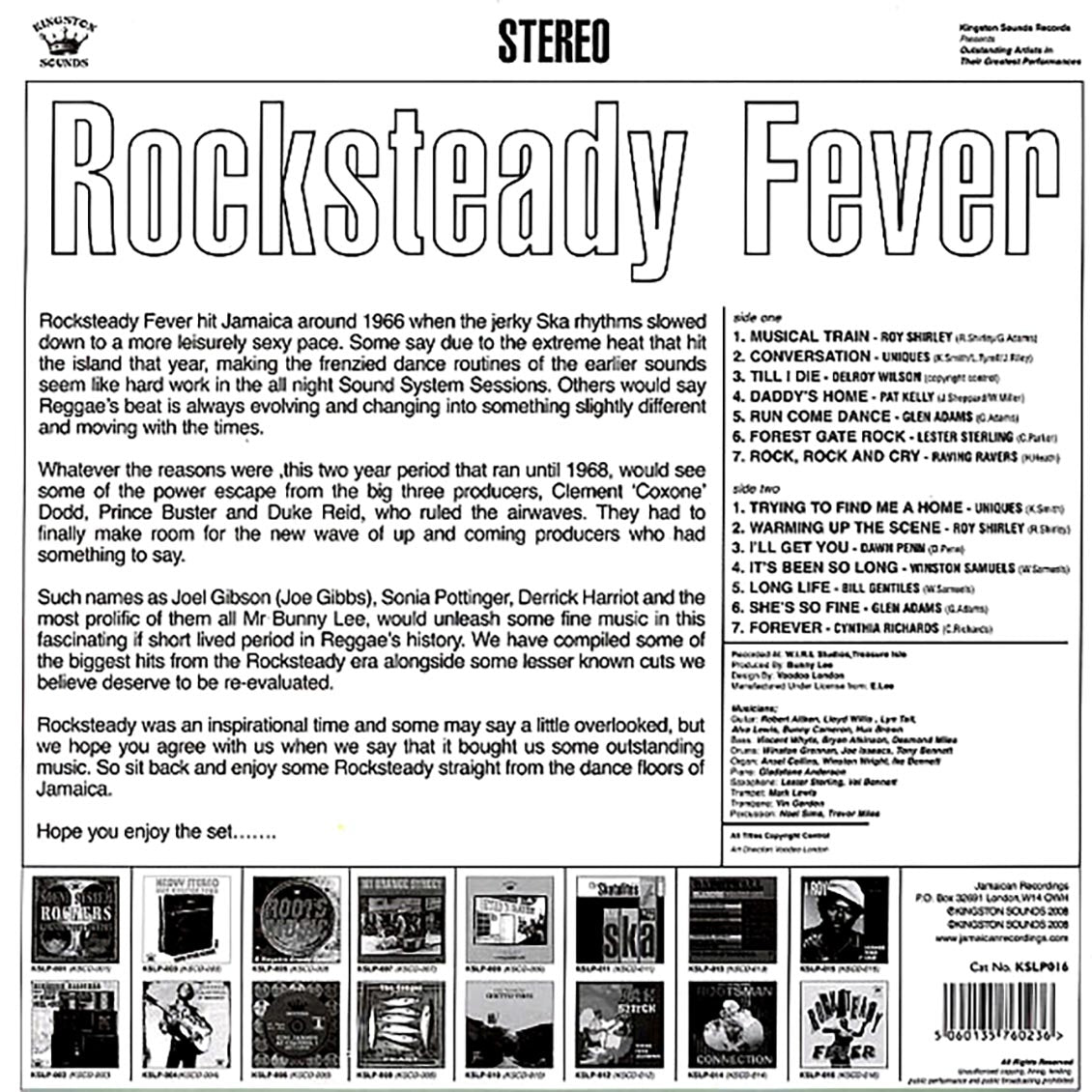 Lester Sterling, Roy Shirley, Uniques, Dawn Penn, Etc. - Rocksteady Fever (180g)