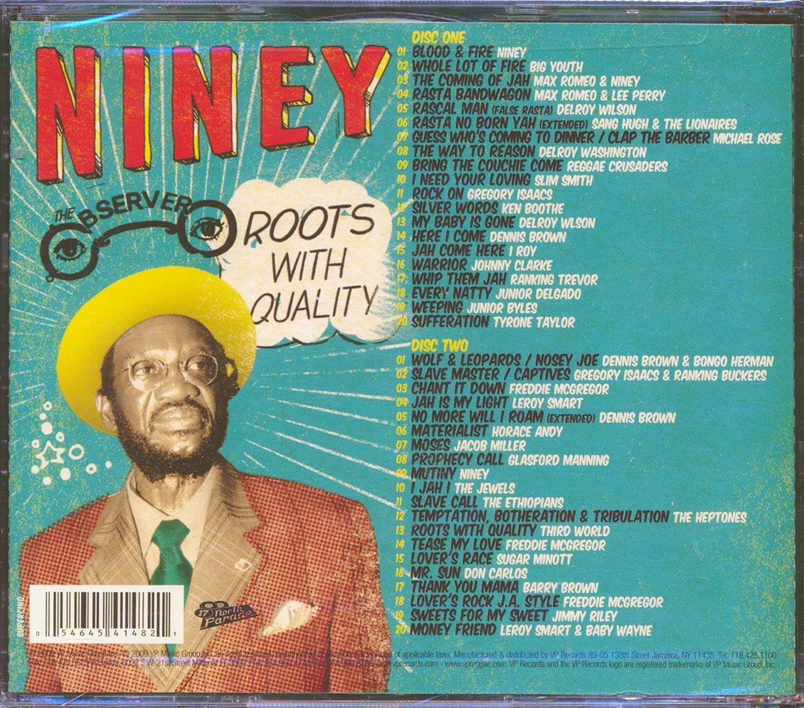 Niney The Observer - Roots With Quality: Reggae Anthology (Big Youth, Max Romeo, Jr. Byles, Etc.) (40 tracks) (2xCD)