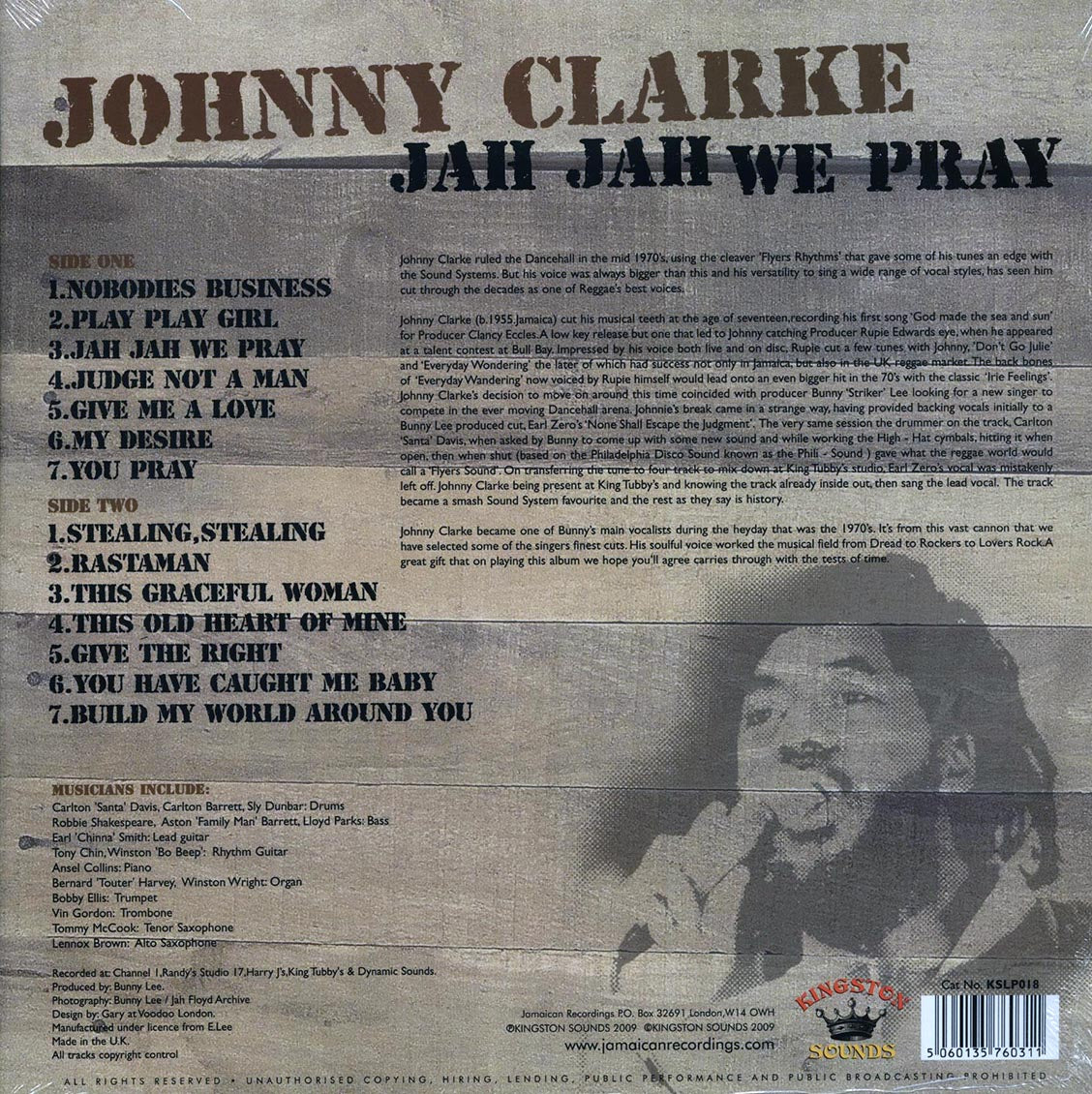 Johnny Clarke - Jah Jah We Pray (180g)