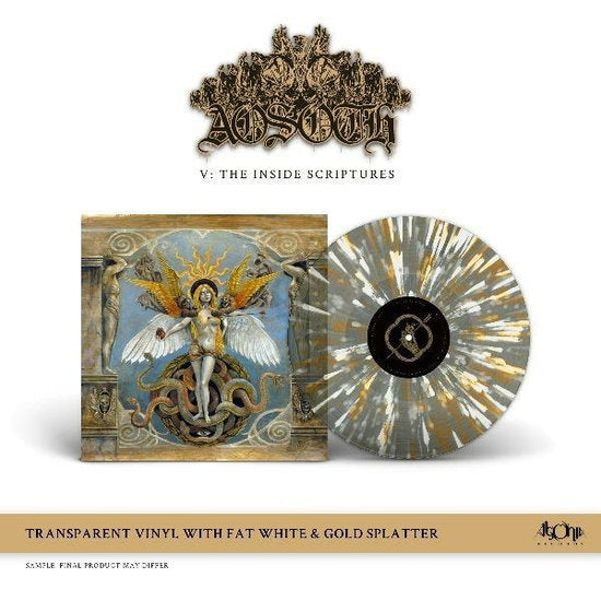 AOSOTH - INSIDE SCRIPTURES (TRANSPARENT W/ WHITE/GOLD SPLATTER VINYL)