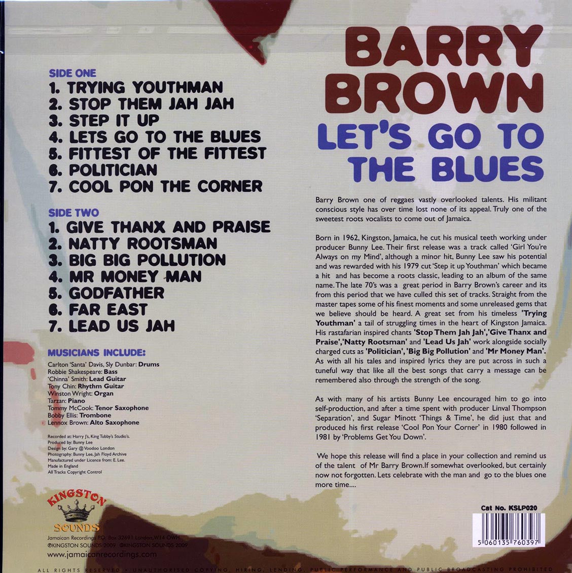 Barry Brown - Let's Go To The Blues (180g)