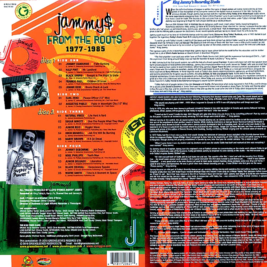 Black Uhuru, Johnny Osbourne, Hugh Mundell, Lacksley Castell, Etc. - Jammys From The Roots (2xLP)
