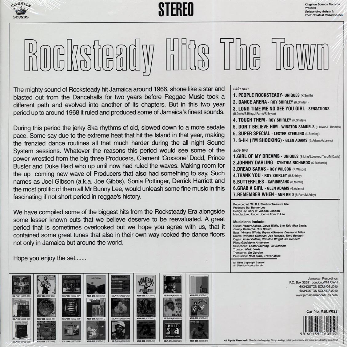 Lester Sterling, Glen Adams, Uniques, Etc. - Rocksteady Hits The Town (180g)