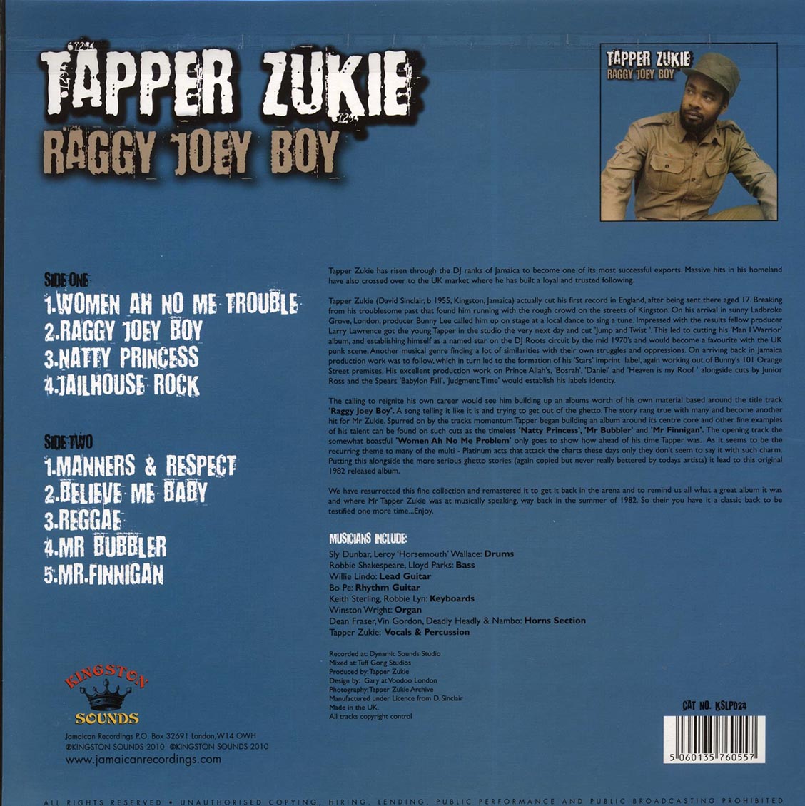 Tappa Zukie - Raggy Joey Boy (180g)