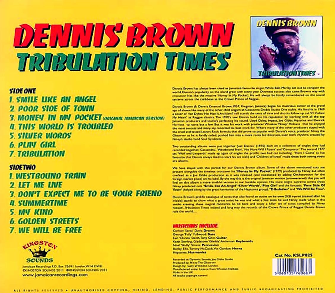 Dennis Brown - Tribulation Times (180g)