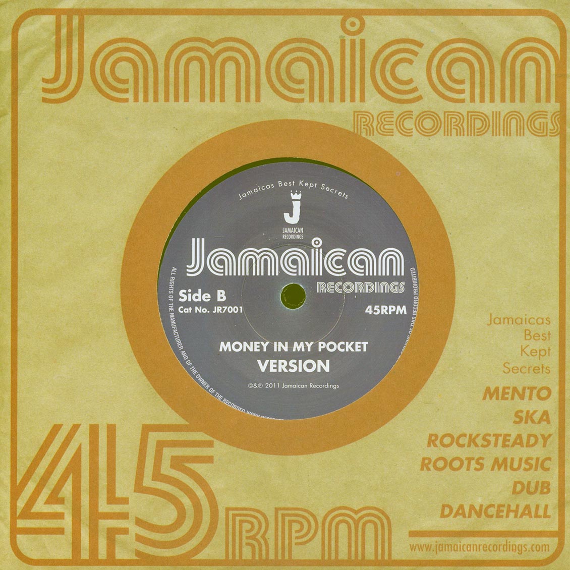 Dennis Brown - Money In My Pocket  /  Version (UK press)
