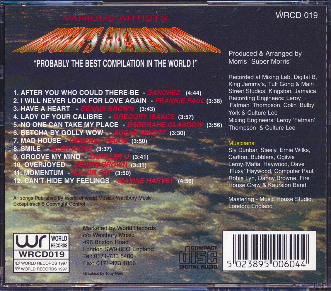 Gregory Isaacs, Dennis Brown, Sugar Minott, Etc. - Reggae's Greatest Hits