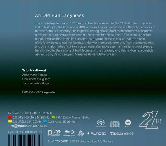 TRIO MEDIAEVAL - ERIKSEN & LANG: AN OLD HALL LADYMASS