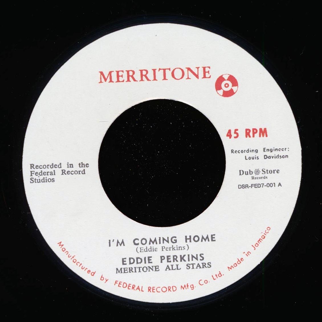 Eddie Perkins - I'm Coming Home  /  Merritone All Stars - Instrumental (Japan) (Japan press)