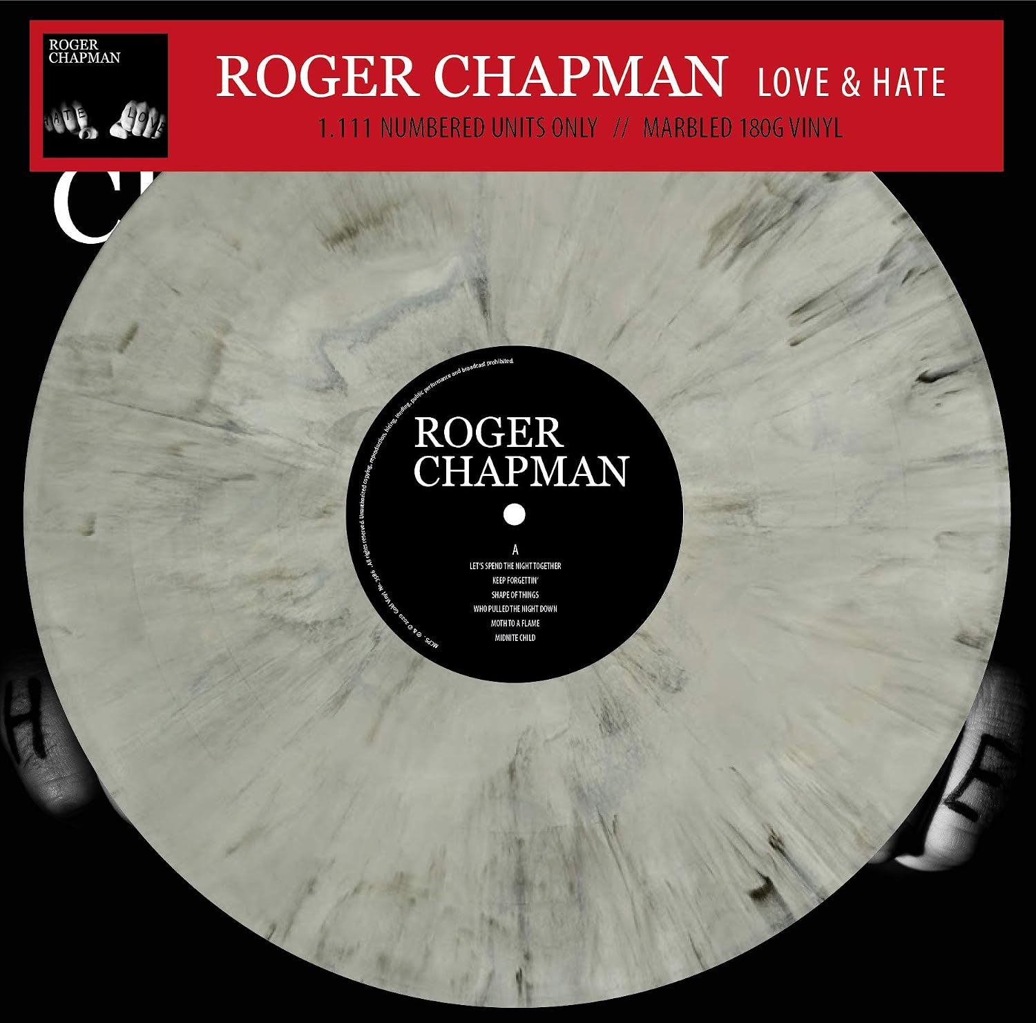 Roger Chapman Love & Hate (Vinyl Record) 12" Album Coloured Vinyl