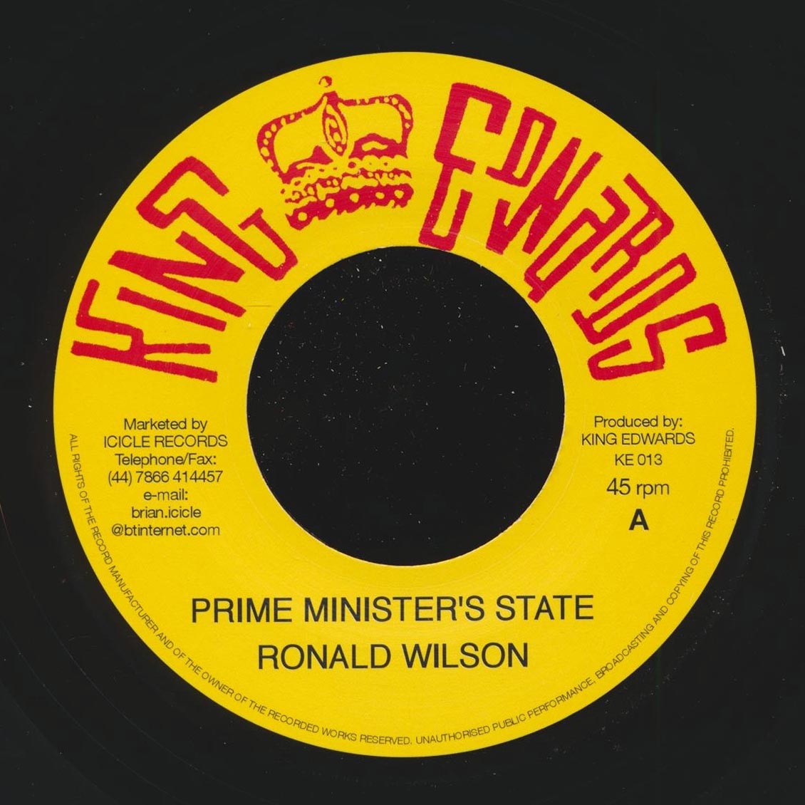 Ronald Wilson - Prime Minister's State  /  The Upsetters - Strange Country (UK press)