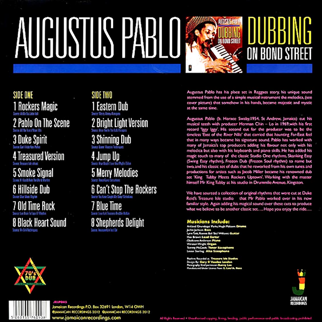 Augustus Pablo - Dubbing On Bond Street (180g)