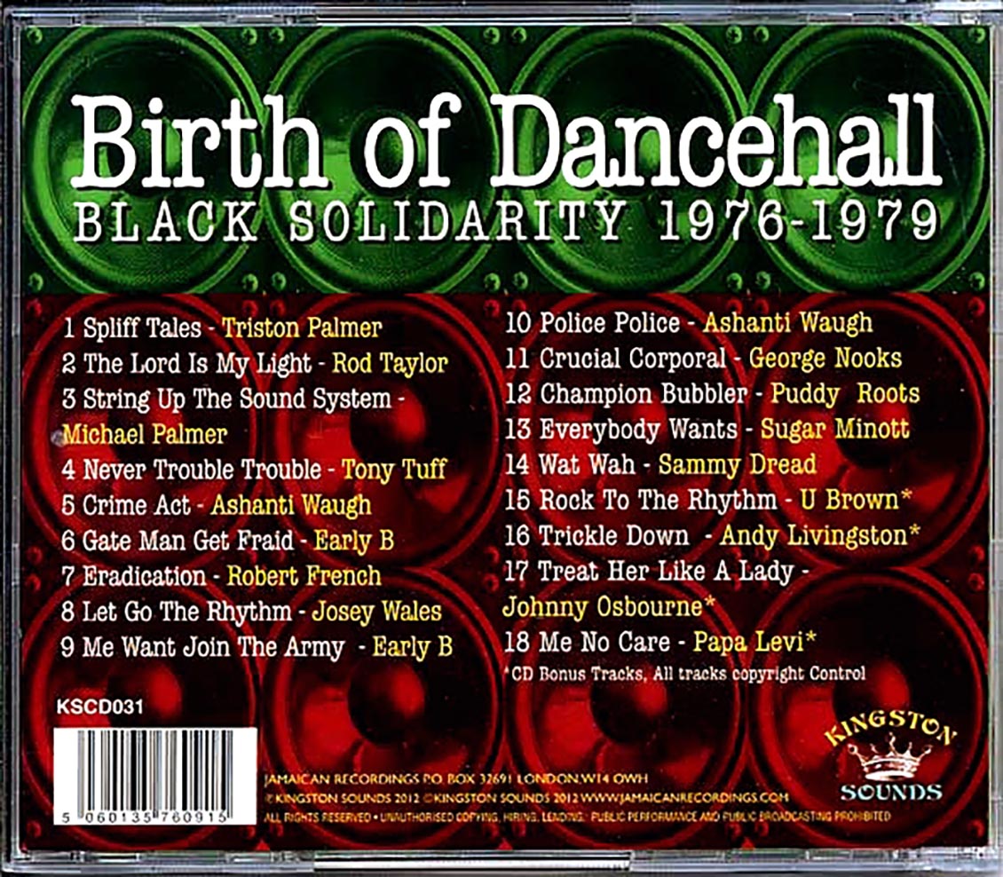 Rod Taylor, Triston Palmer, Ashanti Waugh, Sammy Dread, Etc. - Birth Of Dancehall: Black Solidarity